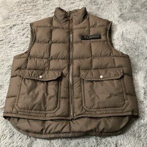 SOLD VTG Polo Jean Ralph Lauren Puffer Vest Military Surplus Brown Down Men’s L